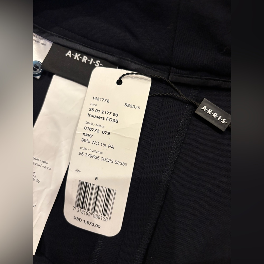 AKRIS Foss Wool Double Face Wide Leg Pants Apron Wrap Asymmetric Panel Trouser 8 - Picture 13 of 17